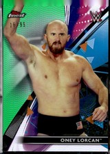 2021 Topps Finest WWE #91 Oney Lorcan Green Refractors #/99 (M)
