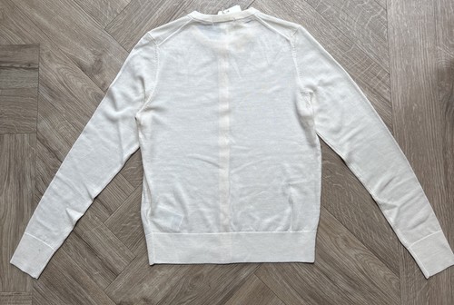 BNWT Uniqlo Extra Fine Merino Wool Off White Cardigan Size XS Bust 31-33 Inches - Picture 6 of 7