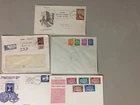 Five '40 israel covers:registered,fdc,postal stationery