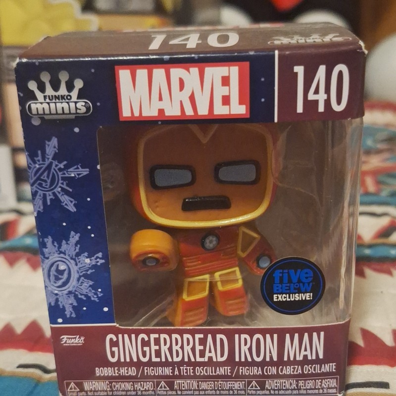Funko Minis Marvel Gingerbread Iron Man #140 Bobblehead Five Below