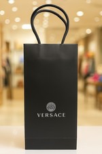 Busta regalo originale Versace nera con manici in corda