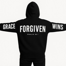 Forgiven Grace Wins Psalm 32:1 Christian Jesus T-Shirt Hoodie