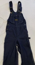 Jack Daniels Vintage Dark Wash Men’s Overalls 26x36 Made In USA