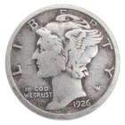 1926-P Mercury Dime VG Very Good 90% Silver