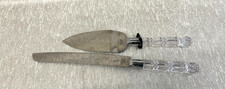 Wedding Birthday Cake Knife and Server Set with Acrylic Handle Tableware
