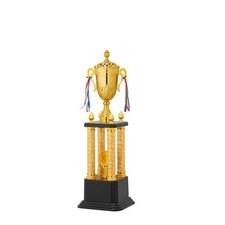 Coupe de Vainqueur Métallique Trophée avec Couvercle Brillant pour Entreprises