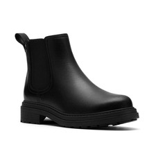 Image of Clarks Womens Orinoco3 Lane Black Leather Ankle Boots Chelsea Boots UK 4 BNIB