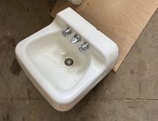 antique porcelain wall mount sink 19 w by 17 deep .