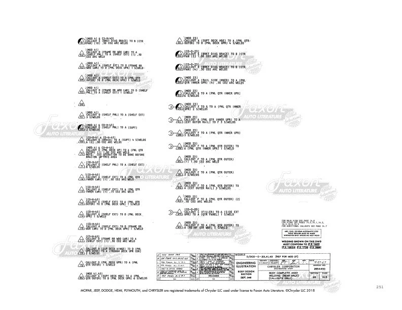 1968 Dodge Plymouth Cuerpo Montaje Manual Polara Monaco Furia Vip Despiece Views - Imagen 4 de 4