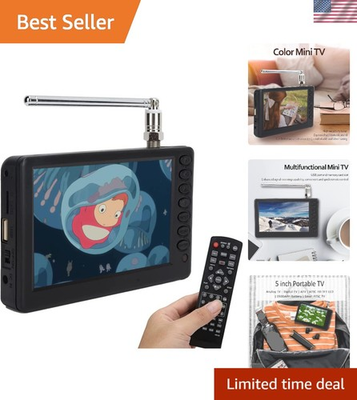 #ad Lightweight 5 Inch Mini TV Rechargeable Battery amp; Remote for Outdoor Enjoyment $107.99