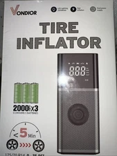 Vondior LED Light Portable Digital 150 PSI Tire Inflator Air Compressor