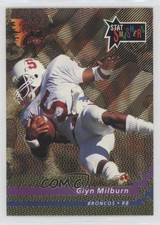 1993 Wild Card Stat Smashers Gold Glyn Milburn #WSS-58 Rookie RC 0h1. rookie card picture