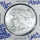1934 D BU UNCIRCULATED SILVER PEACE DOLLAR AUTHENTIC U.S.MINT RARE KEY DATE 6413
