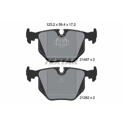 Textar 2148701 Bremsbelagsatz Scheibenbremse Hinterachse FüR Bmw-image