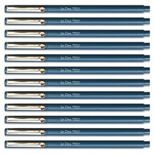 1 Box Lepen Permanent Marker Oriental Blue Ink Fine Tip Pen Office Supplies