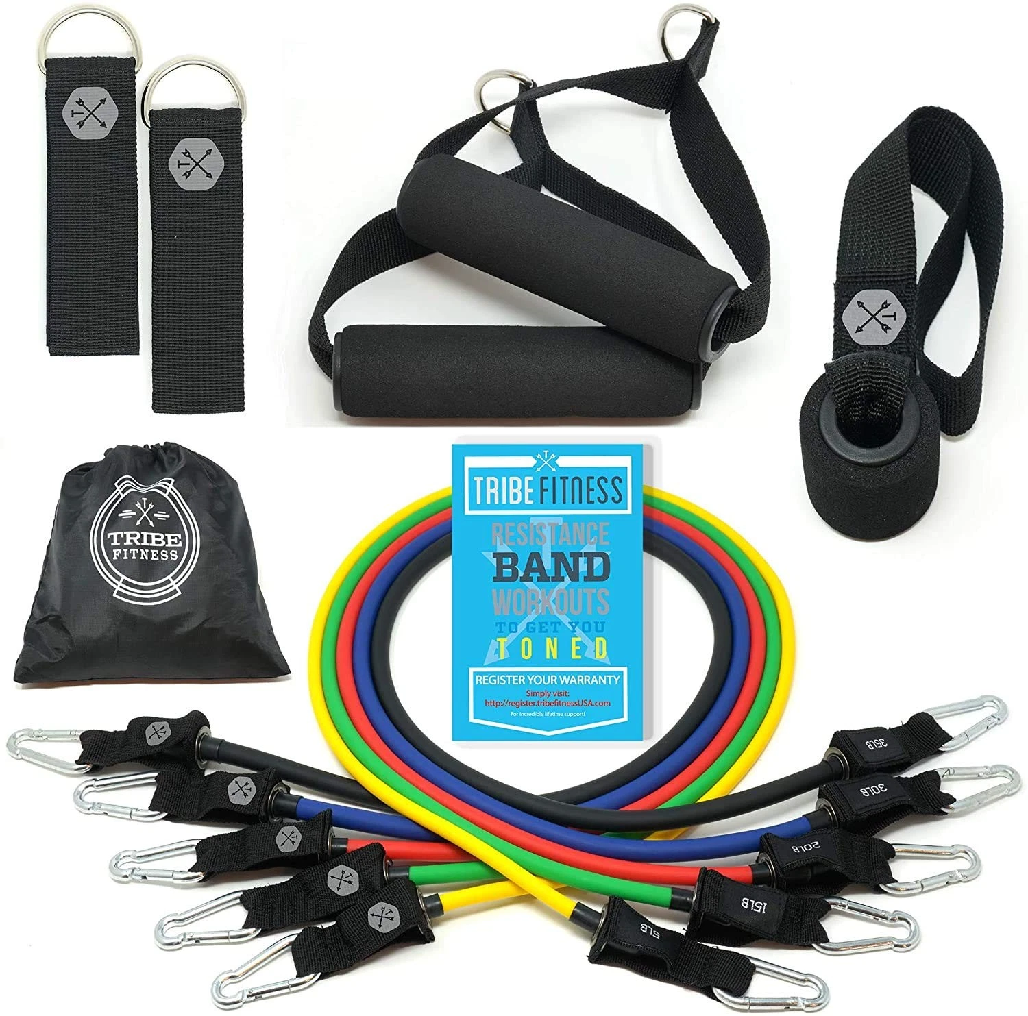 Resistance Bands Set for Men, Women, Exercise & Workout. Fitness Bands for Le...