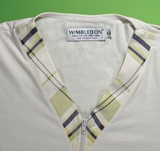 Vintage 1990s Official Wimbledon AELTC Brand Women  s Warm Up Jacket M Off White