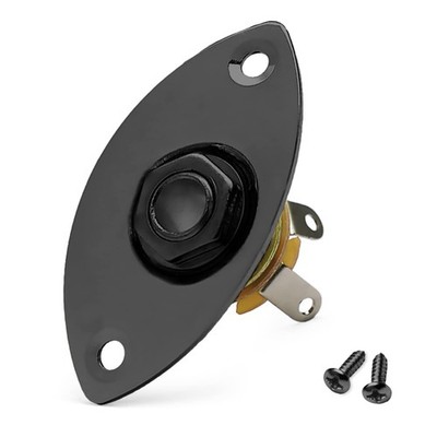 MAXCHEER 1/4'' Oval Guitar Jack 6.35mm Output Input Plug Socket for Mono Black 