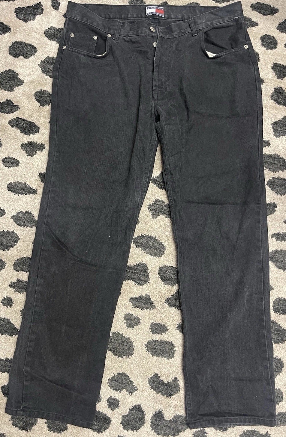 's Black Denim Straight Jeans Cotton Regular