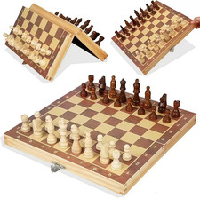 Scacchiera in Legno, Scacchiera Pieghevole, Magnetici Scacchi, Backgammon, Dama 