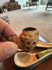 Antique Vintage Old  bent  tobacco pipe with case — photo 3