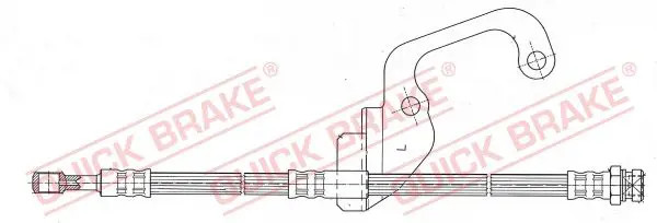 Für QUICK BRAKE QB59.922 Brake Hose QB59.922 Brake pipe/hose flexible front L ( - Bild 2