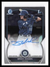 2023 Bowman Draft Chrome Autographs #CDA-BR Brock Rodden Seattle Mariners RC SP