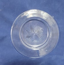 Vintage Clear Glass Side Plate Starburst Design. 16.5cm. Diameter. VGC #1