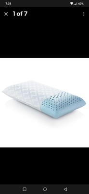Zoned Dough -Infused Memory Foam Bed Pillow-5-Year U.S. -Queen-Mid Loft, Quee...