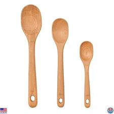 OXO Good Grips 3-Piece Wooden Spoon Set – Essential Kitchen Utensils for Cooking