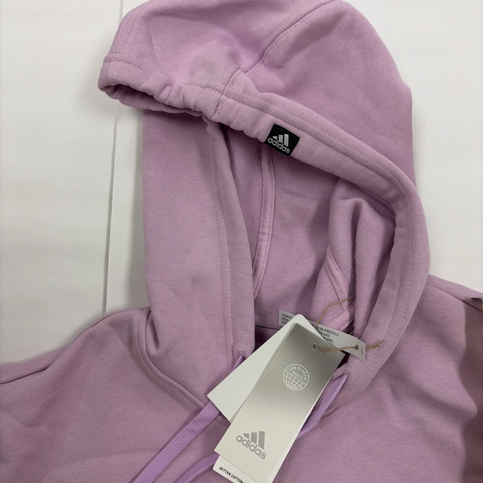 Adidas Sudadera Para Hombres Grande Emoji Cara Smiley Sudadera con Capucha Lila Púrpura TOTALMENTE NUEVA Foto 3 de 4