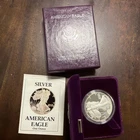 1988-S American Silver Eagle Proof 1 oz Silver Coin OGP Box COA Original Mint