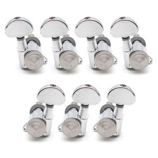 Silver 4R3L 7 Strings Electric Guitar Locking Tuning Pegs Tuners Machine Heads