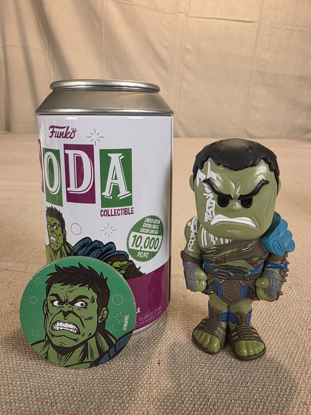 Funko Soda Marvel Gladiator Hulk Thor Ragnarok Vinyl Figure 1/8400