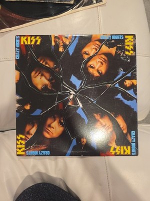 Kiss Crazy Nights Promo LP 1987 W/teaser Sticker Bruce Kulick Eric Carr