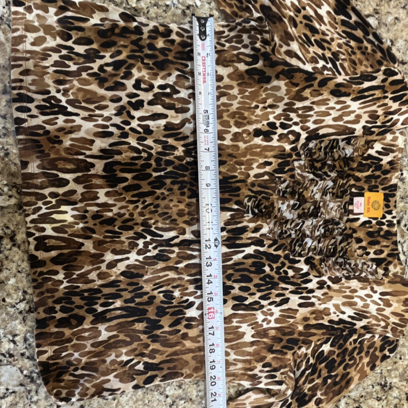 Ruby Rd. Women's Leopard Print Ruffle Neck Sequin… - image 4