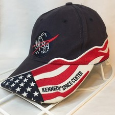 NASA Hat Kennedy Space Center Hook Loop Strap Embroidered Cap Cape Canaveral FL