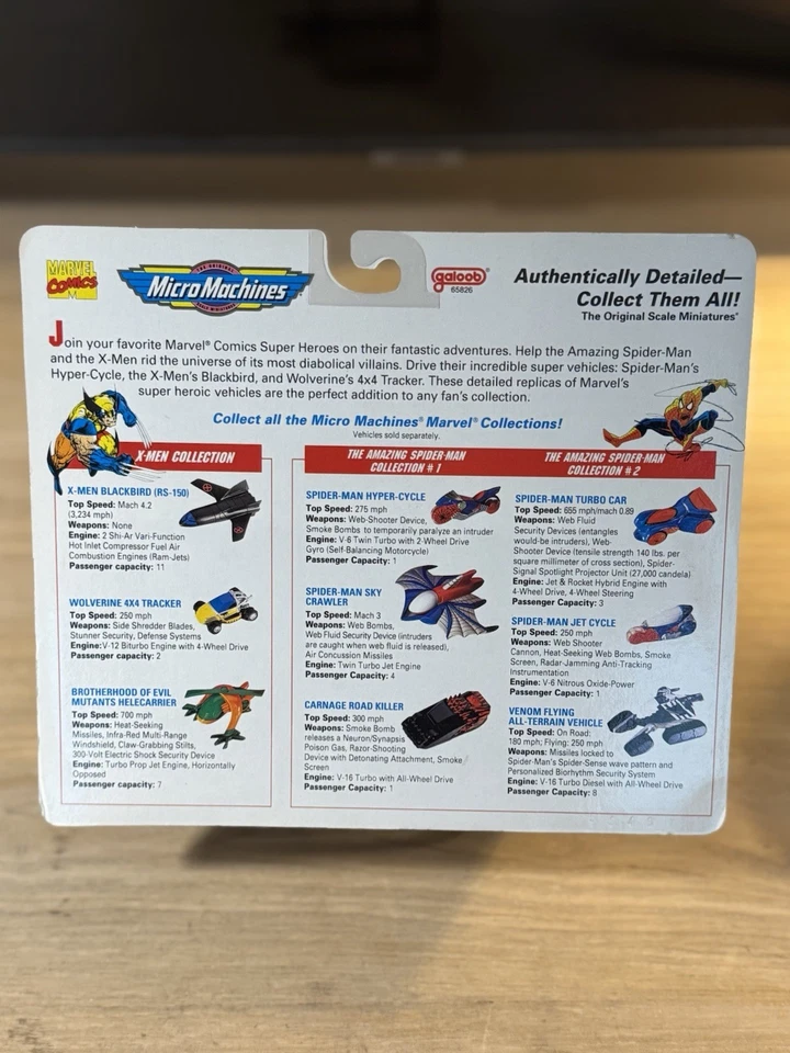 NUEVO 1993 Micro Machines Marvel The Amazing Spider-Man Collection #1 por Galoob Foto 2 de 4