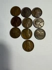 10 1922 D Lincoln Wheat Cent Penny Pennies In Very Good condition