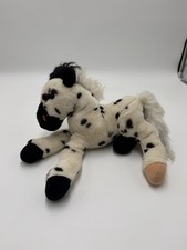 Vintage 2000 Animal Alley Toys R Us plush white black spotted Appaloosa horse
