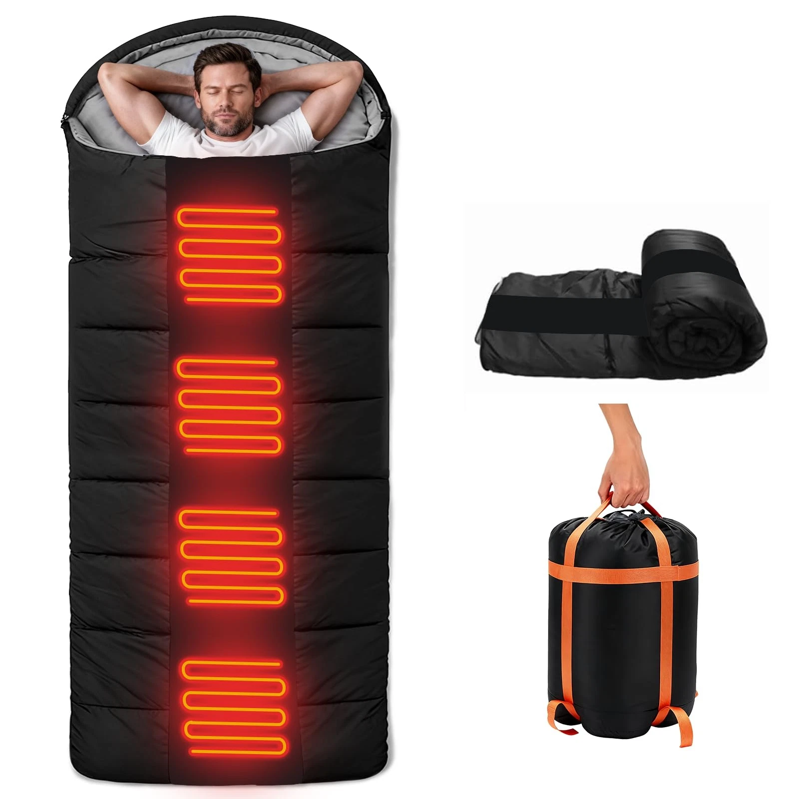 Sleeping Bags For Adults Heated Sleeping Bag 4 Season Sleeping Bag Water UK