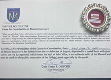 Reliquia Relic Reliquary Segunda Clase Beato Ivan Merz, Apóstol de la Juventud