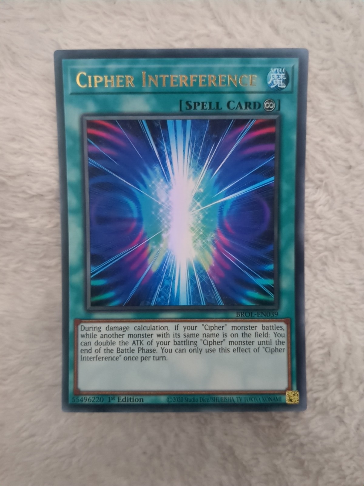 BROL-EN039 Cipher Interference Ultra Rare 1st Edition YuGiOh Card
