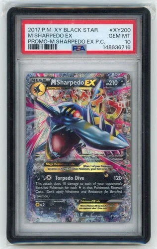 Pokémon TCG M Sharpedo EX XY Black Star Promo XY200 Holo PSA 10 English 2017