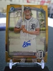 2025 Bowman Chrome Cris Rodriguez 1st Prospect Auto Gold Refractor 8/50 Tigers
