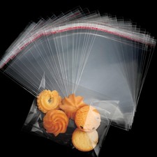 200 Pcs Thickened Cookie Bags with Seal 5x7 In, Clear 1 Count Pack of 200