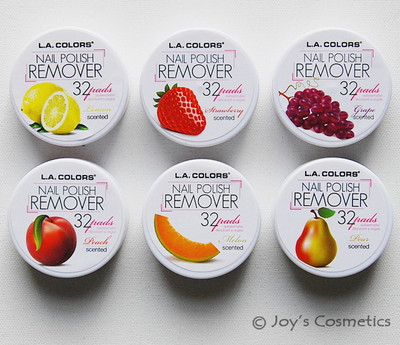6 LA COLORS Nail Polish Remover Pads ''6 Scented Set - Total 192 Pads''  *Joy's*