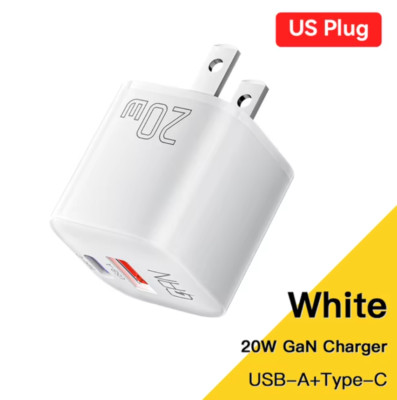 Essager 20W GaN USB Type C Charger PD Fast Charge Phone QC 3.0 Quick Chargers