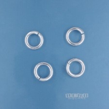 4 Sterling Silver 8mm x 1.5mm 15 Gauge HD Open Jump Ring Connectors 33142