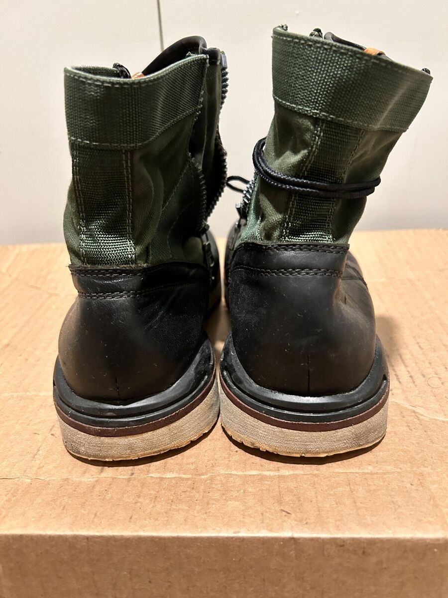 Visvim 7 Hole 73 Folk Boots Veggie Tan Black Olive Used size US 9 Visvim 7 Hole 73 Folk Boots Veggie Tan Black Olive Used size US 9